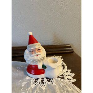Vintage Santa Candle Holder